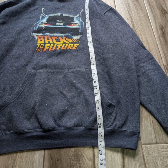 Back to the Future Hoodie Gray Graphic Pullover Men’s Size M 2020 - Picture 5 of 6